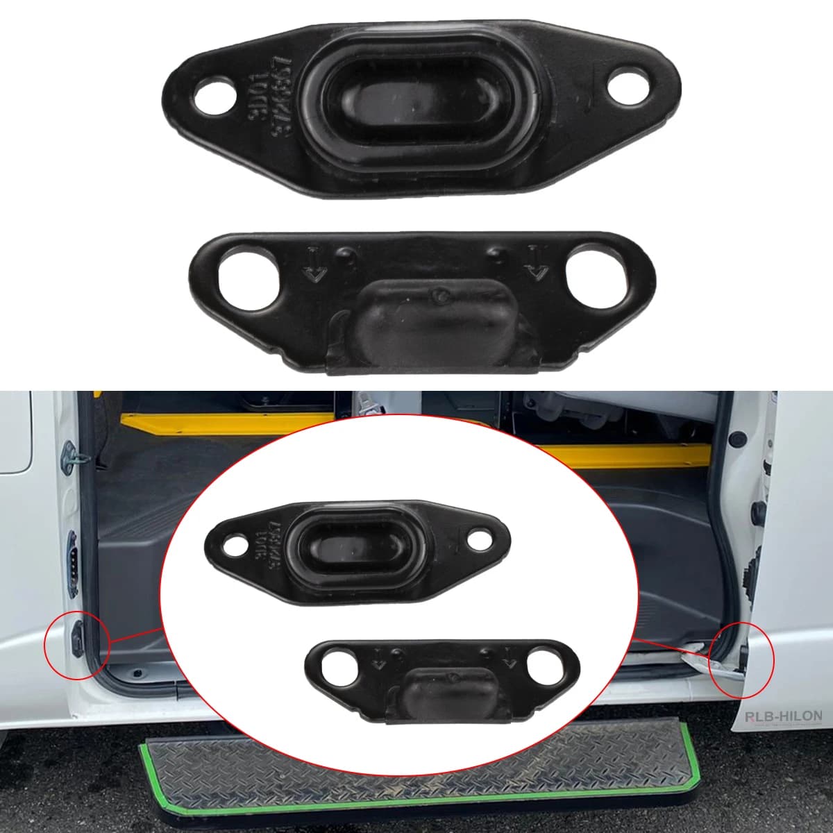 1 coppia Porta Scorrevole Posteriore Fermaporta Porta Scorrevole Femmina Maschio Per Toyota Hiace commuter Grandia GL Super Grandia GL 2005-2019