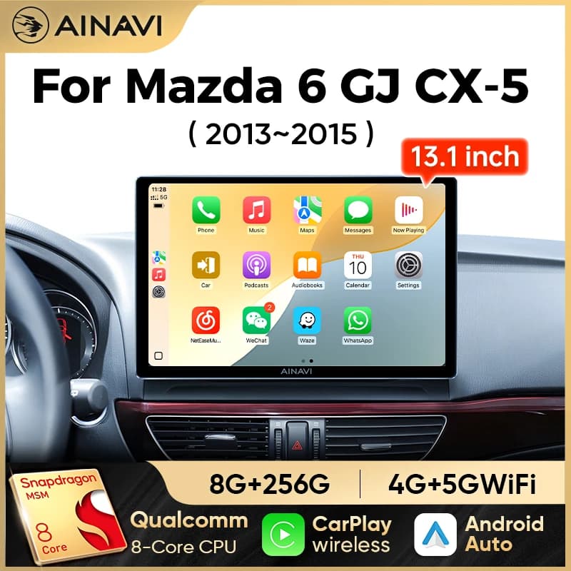 Autoradio Ainavi 13.1 pollici per Mazda 6 GJ Atenza CX5 CX 5 2013 2014 2015 Wireless CarPlay Android Auto Car Multimedia Audioauto