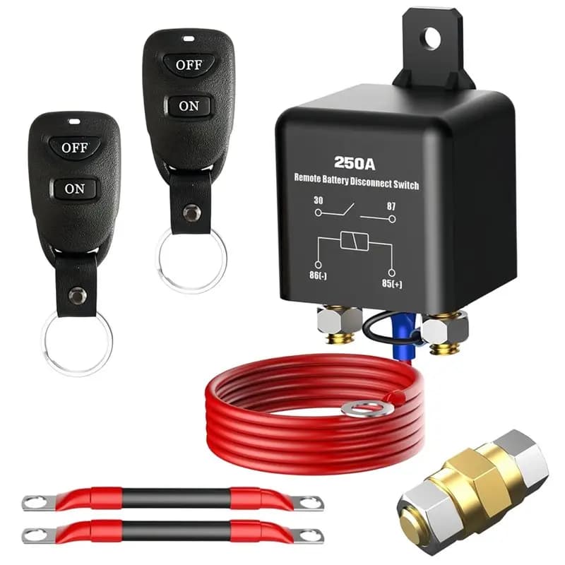 EYFL-Automotive Relay With Remote Control Wireless Remote-Controlled Power Cut-Off Switch 12V Jump-Starter Protection
