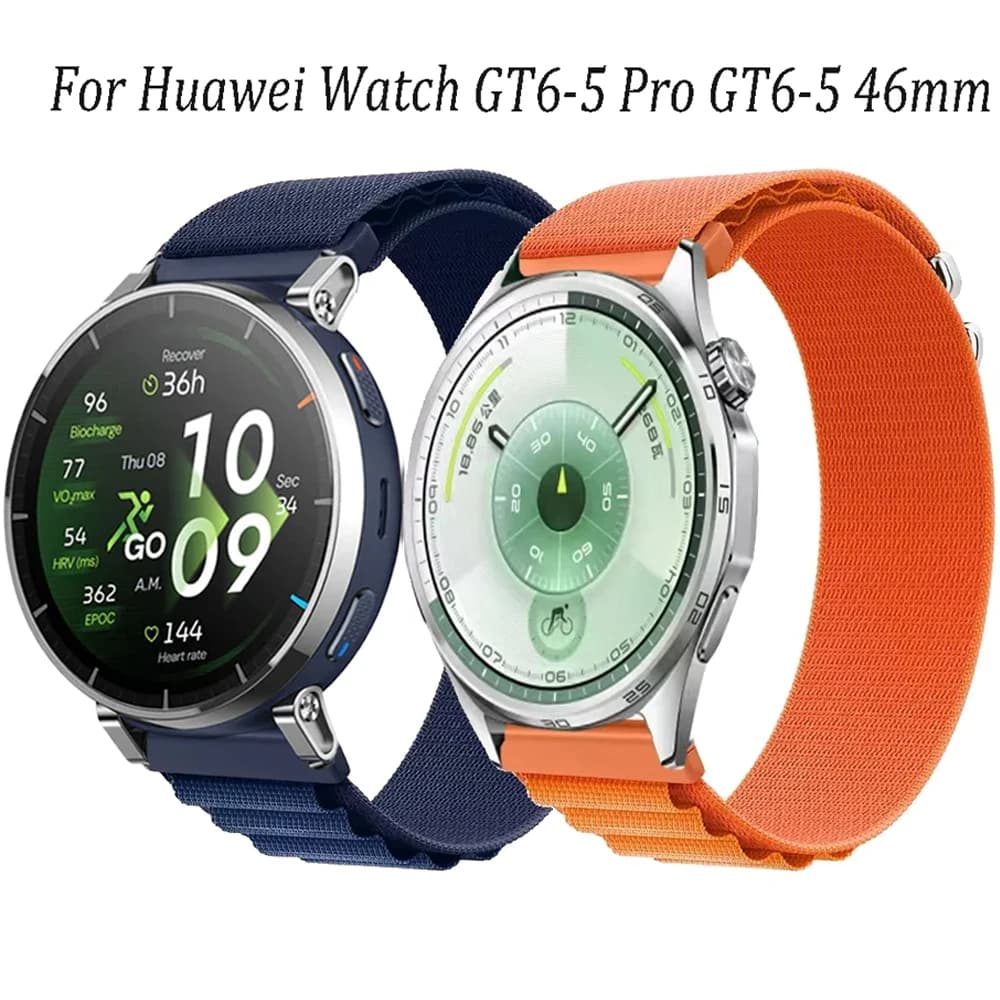 Cinturino in Nylon Alpine da 20mm 22mm per Huawei Watch 5 4 GT6/5/4/3 Pro 46mm, Braccialetto Sportivo per Amazfit Active 2/3/Max