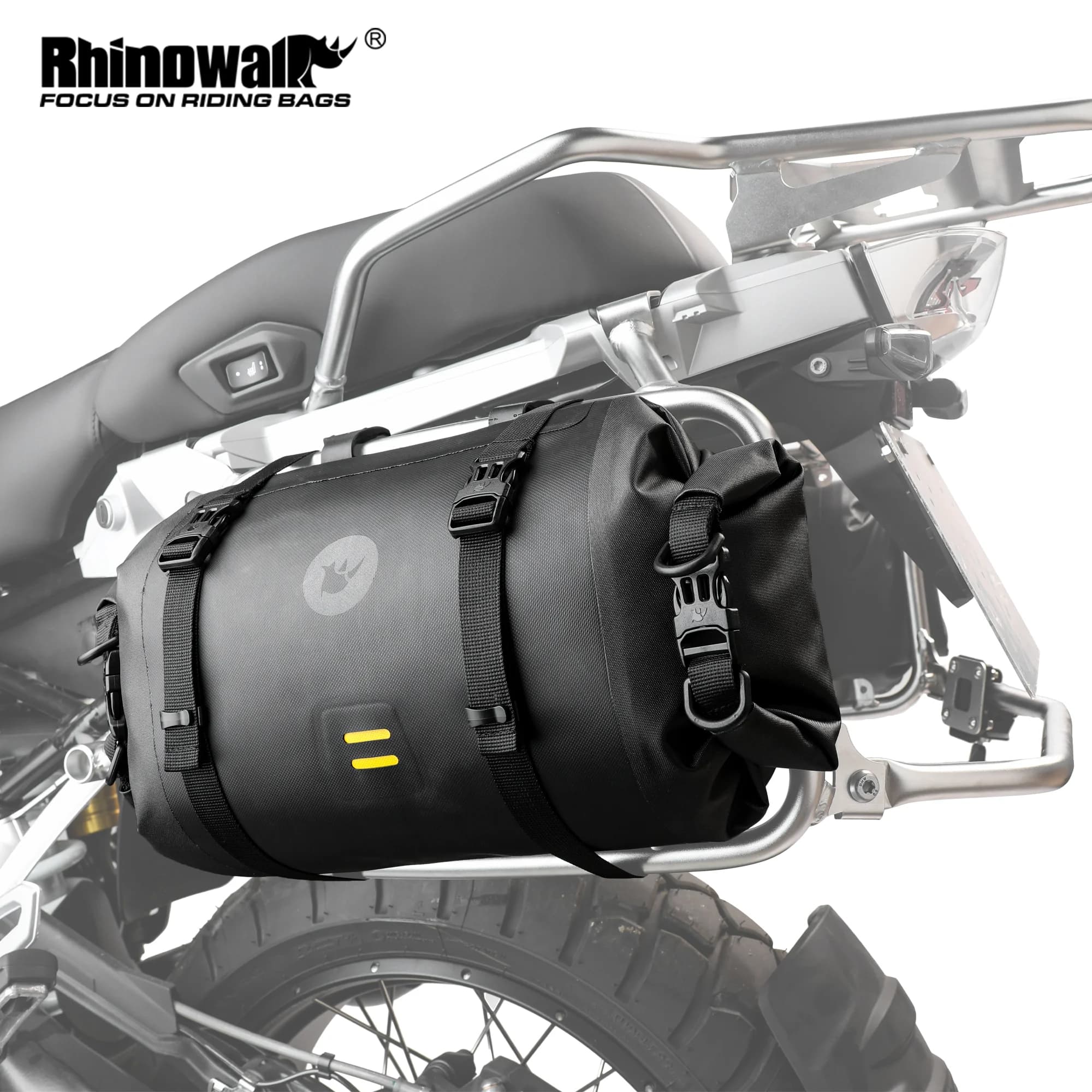 Borsa laterale per moto Rhinowalk 100% borsa per portapacchi posteriore per sedile posteriore impermeabile 8L/12L/16L/24L borsa per bagagli da sella per bagagliaio da viaggio