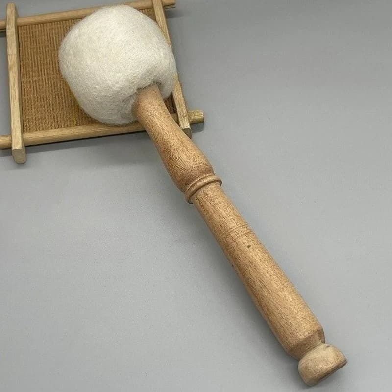 Nepal Singing Bowl Mallet Wooden Buddhism Meditation Rod Sticks Handmade Sound Bowl Wool Felt Hammer Percussion Instrument Parts