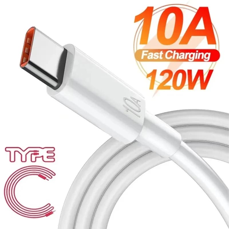 1/3Pcs 120W 10A USB C Extension Cable Type C To Type C Fast Charging Cable 0.25m/1m/1.5m/2m/3m Phone USB C Data Wire for iPhone
