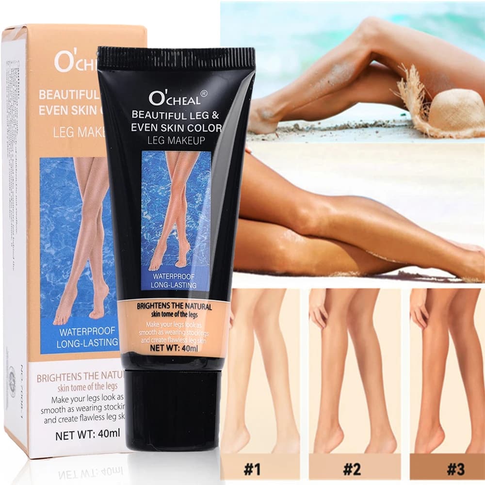 Lozione per il trucco delle gambe da 40 ml Fondotinta per il corpo con tono uniforme della pelle Crema abbronzante per il corpo a lunga durata impermeabile Trucco per gambe in bronzo medio