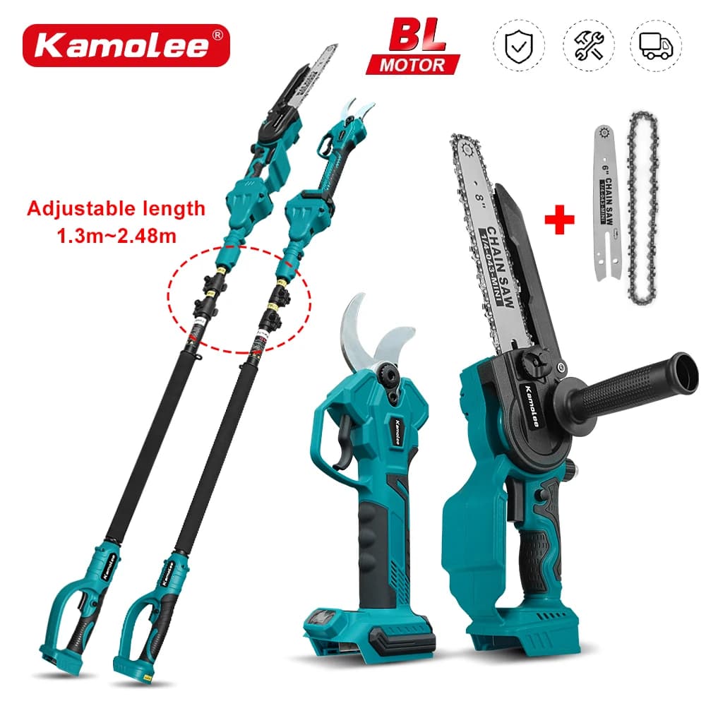Kamolee 50mm Brushless Cordless Forbici elettriche Potatore Cesoie da potatura Efficiente Albero da frutto Bonsai Potatura Rami Taglierina