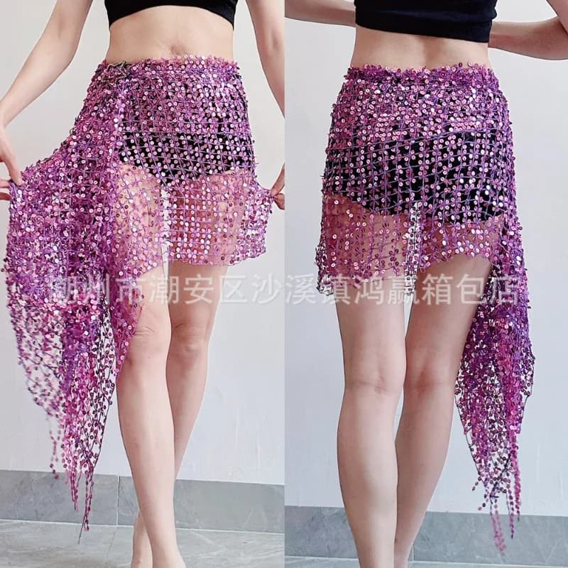 women's belt for indian dresses with chain embroidered waist with embroidered sequins for custom belly dance 2025