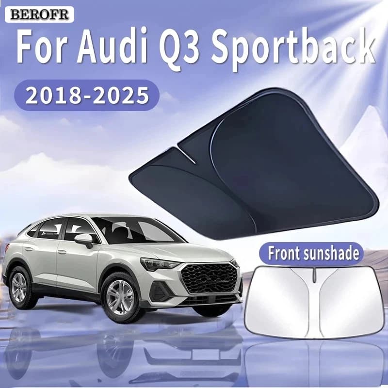 Foldable Car Sun Visor For Audi Q3 Sportback 2018~2025 Front Windshield Sunshade Heat Insulation Summer Cooling Auto Accessories