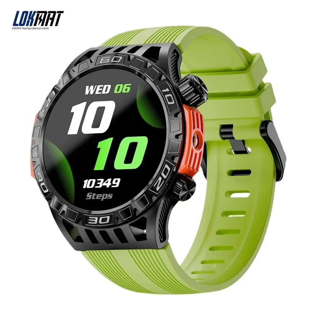 LOKMAT 1.46 ''Schermo Compass Sports Watch 5 ATM Smartwatch Waterproof Men BT Calling AI Voice Torch SOS Health Fitness Tracker