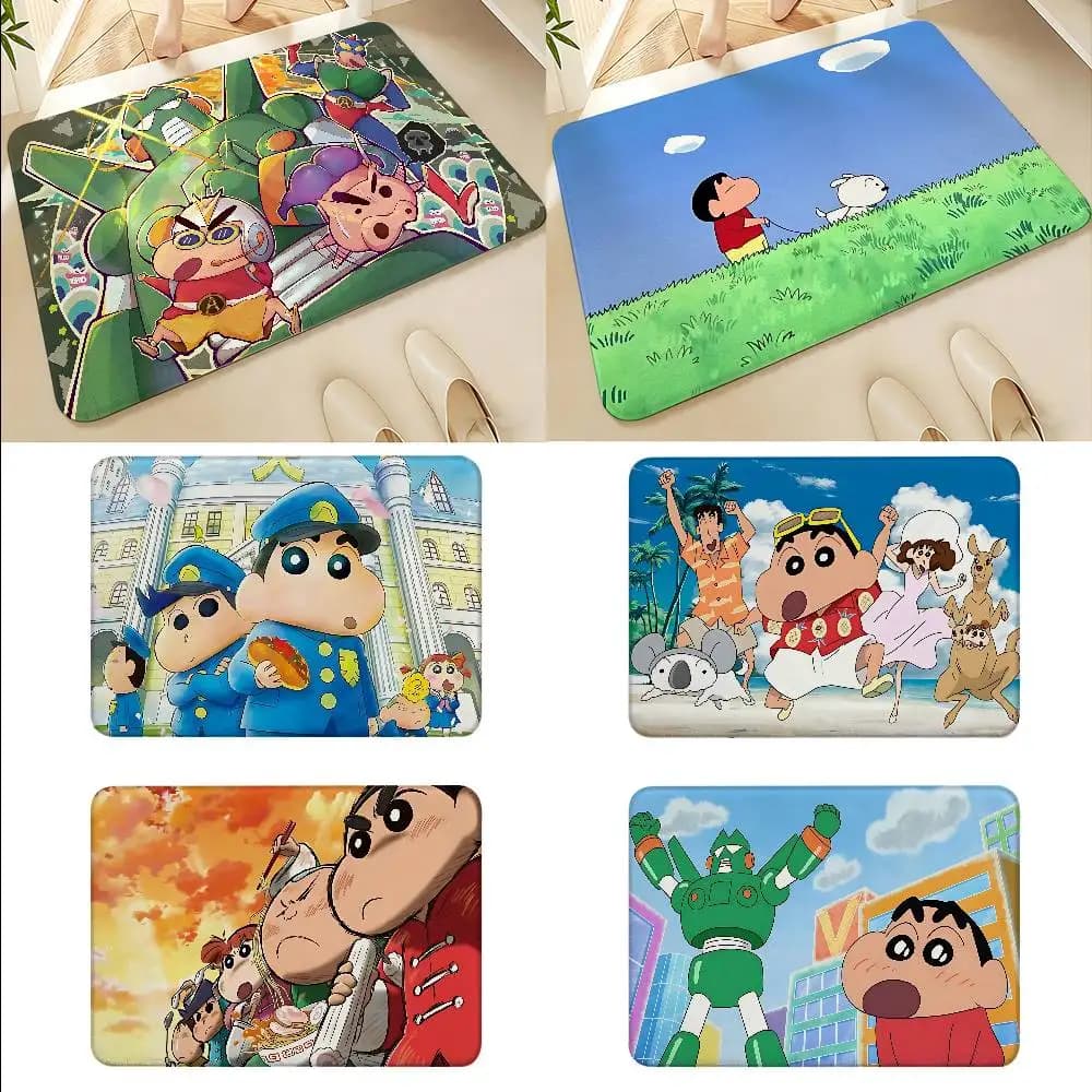 TV C-Crayon Shin-chan Floor Mats Home Laundry Rug Carpet For Living Room Decor Lounge Area Anti-slip Foot Mat Entrance Doormat