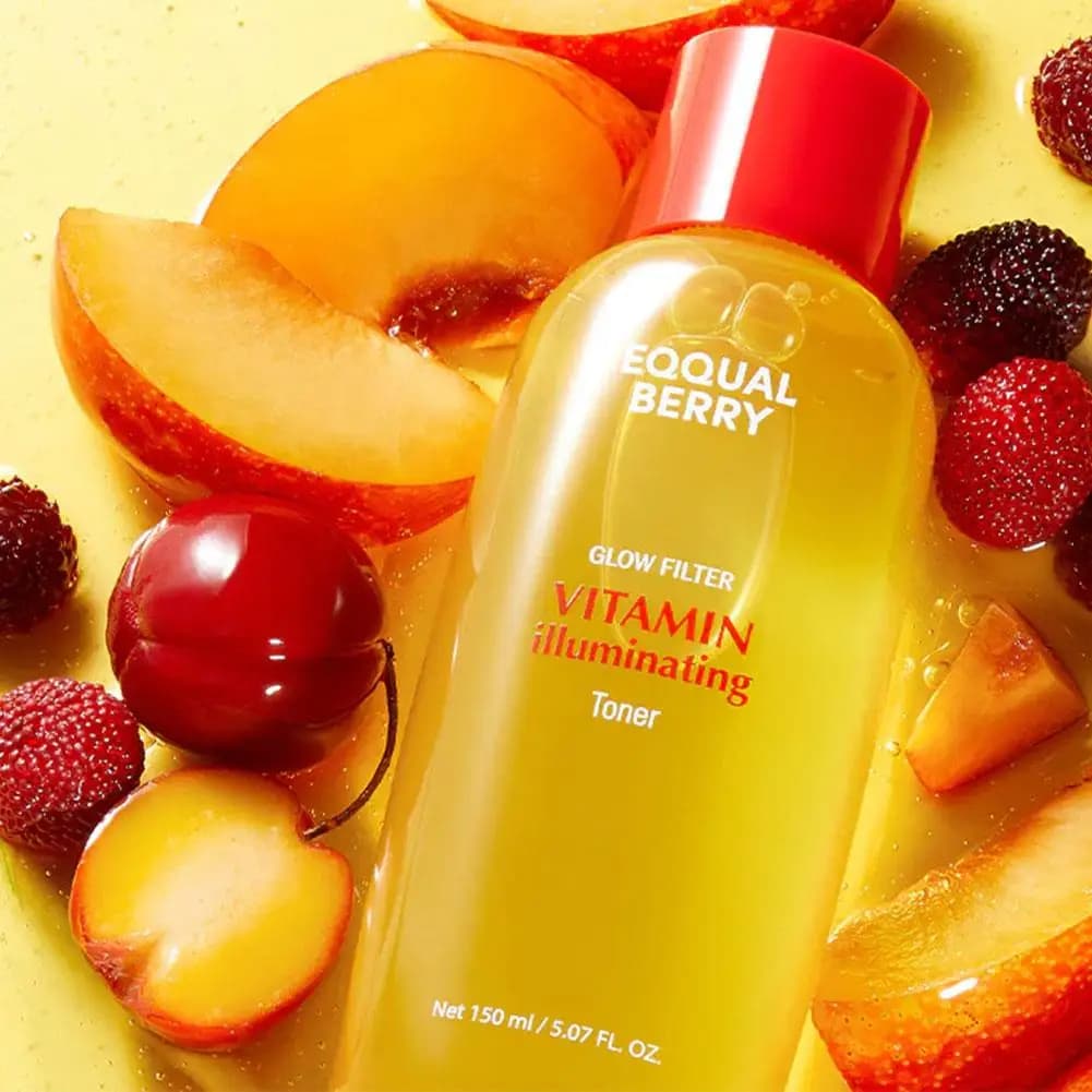 Tonico Illuminante EQUAL BERRY con Vitamina, Lozione Viso Rinfrescante e Idratante, Cura dei Pori, Cosmetica Coreana