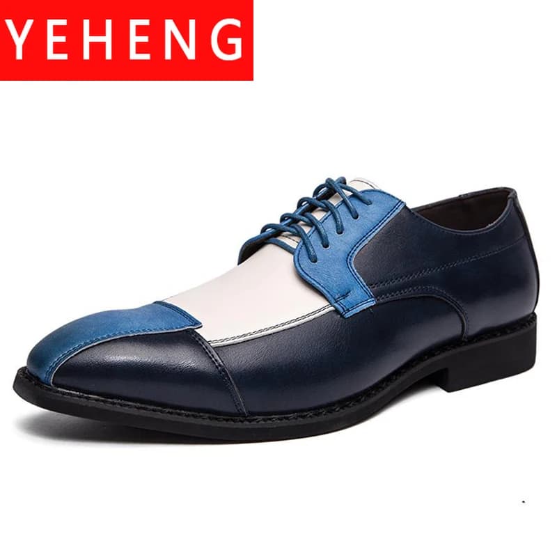 Men's Business Oxford Leather Shoes Designer Dress Lace Up Driving Shoes Elegant Classic Men Flats Commute Loafers Wedding Shoes