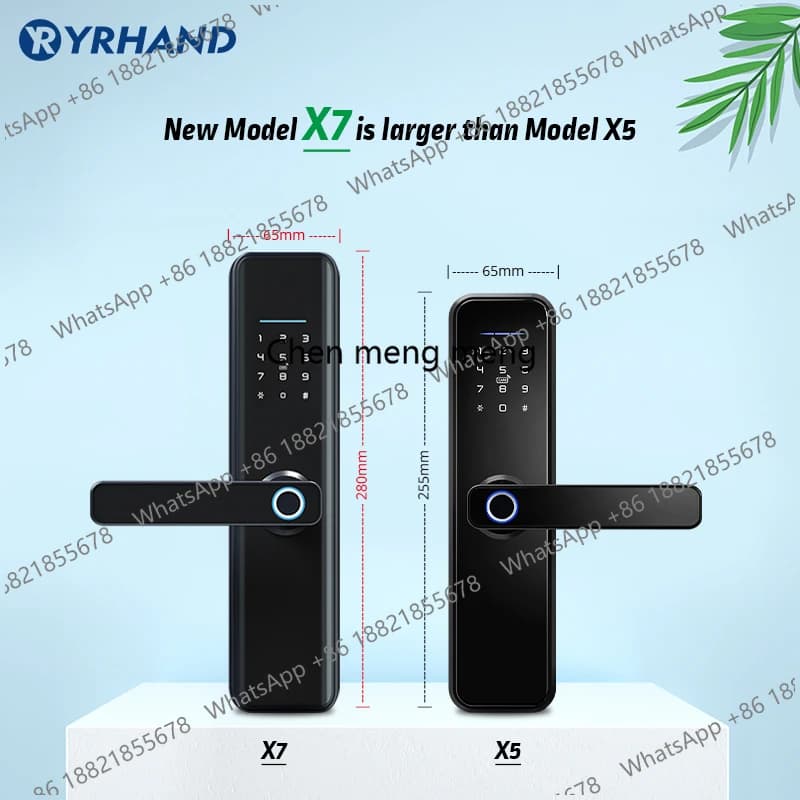 Serratura smart per porta Tuya Wifi impermeabile, kit X7, serratura elettronica intelligente.