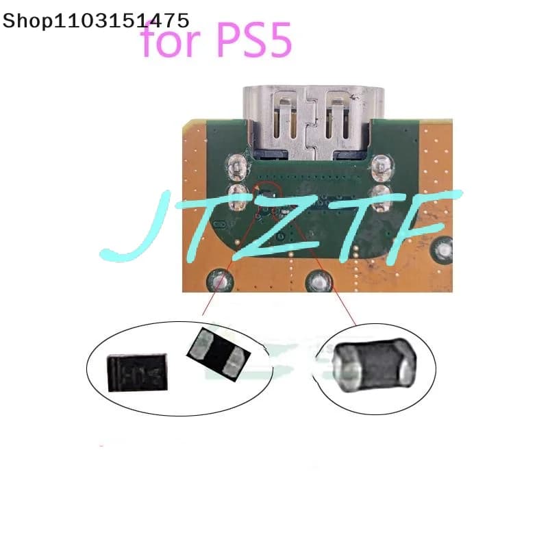 Resistore PS5 2.7K fai da te sul lato anteriore superiore, confezione da 5 accessori per porta HDMI vicino