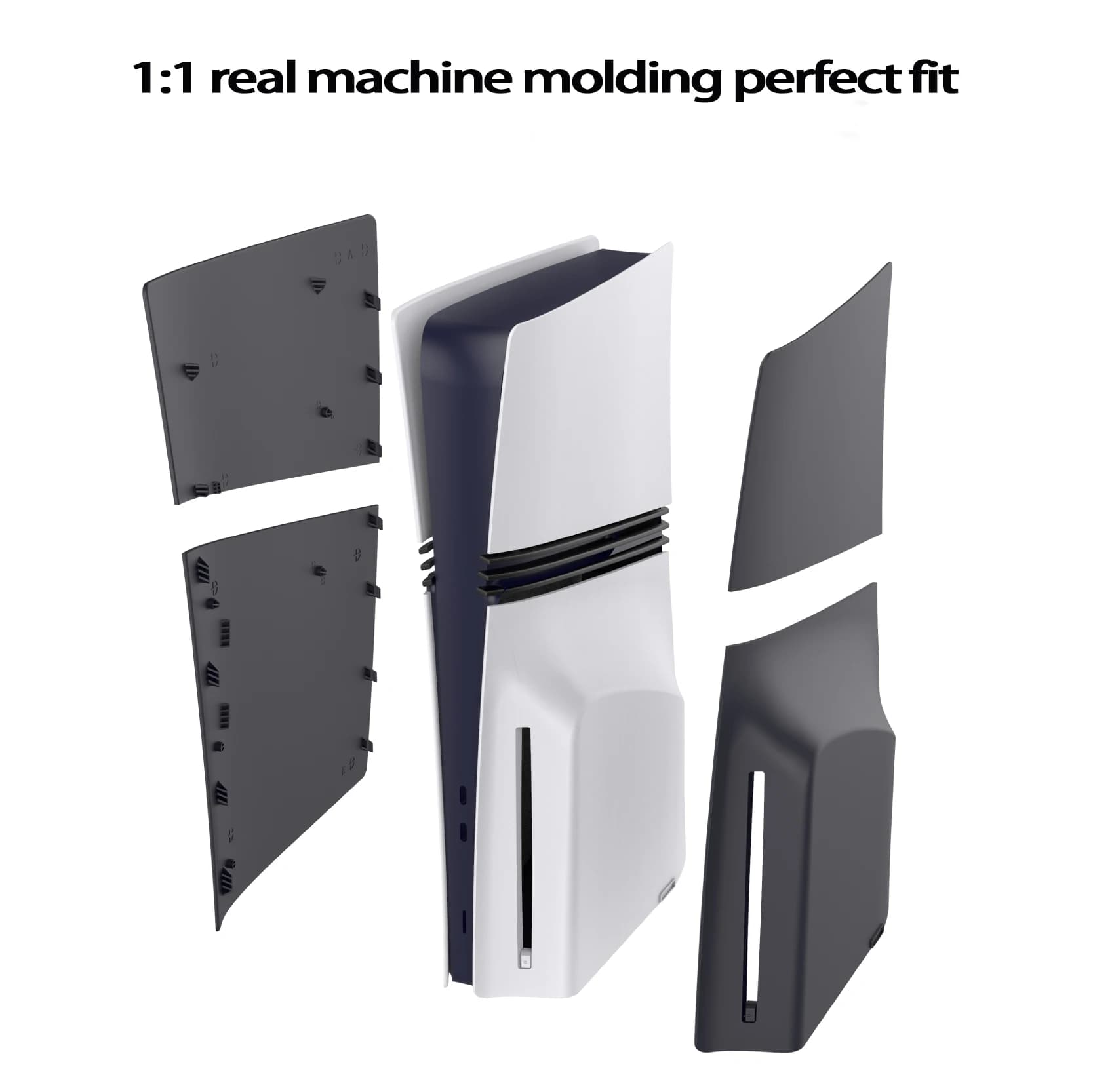 per PS5 Pro Versione disco Accessori frontali neri Custodia Cover Accessori da gioco in plastica per Piastre di copertura PS 5 Pro nere