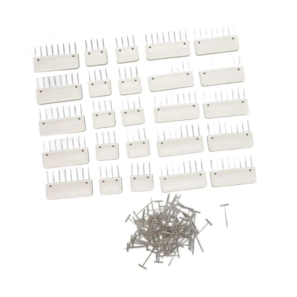 Stainless Steel Knit Blocking Pins Kit Time Saving Multi-Piece Set Knit Blocking Combs Blocking Pin Set For Knitting Projects