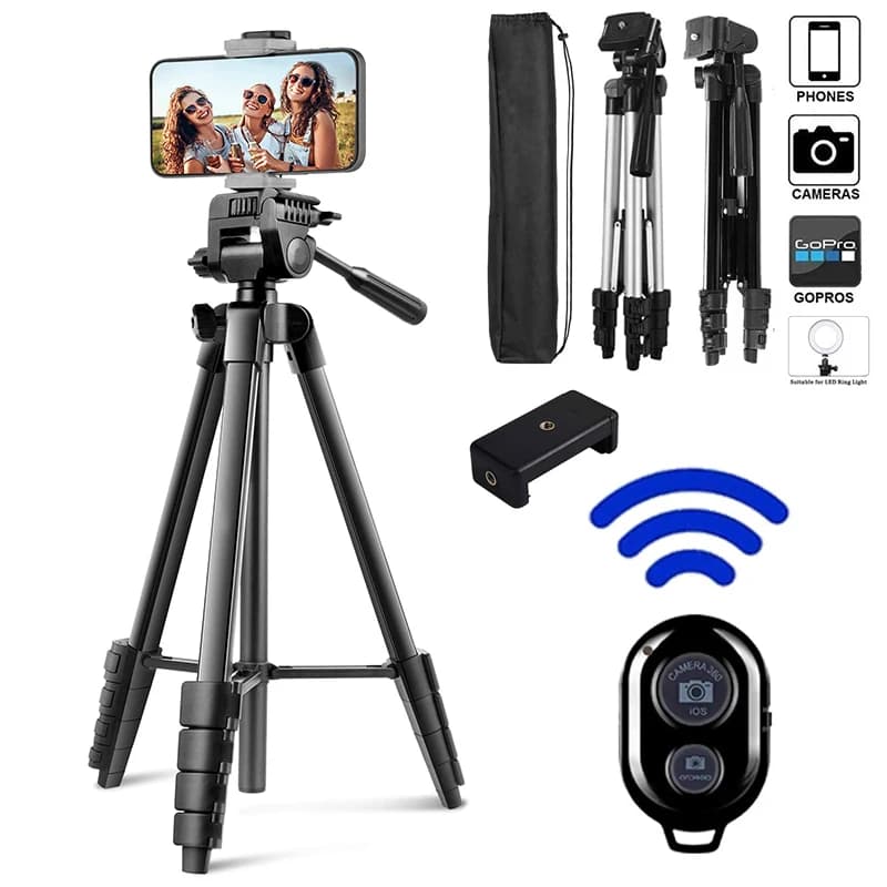 Treppiede mobile per telefono Treppiede leggero per fotocamera con supporto per telefono remoto selfie Bluetooth per fotografia video Youtube