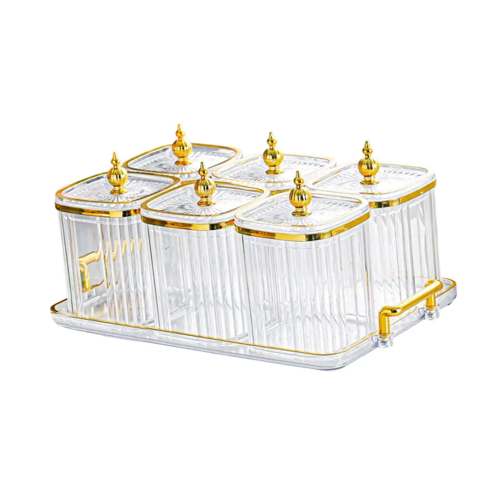 Set di barattoli per noci divisi, vassoio per servire antipasti, per cucina, sala da pranzo, casa