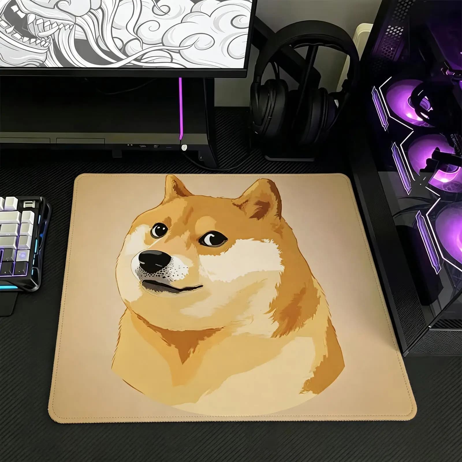 Mouse Pad Regular gaming mouse pad Office mouse pad Laptop desk mat Stitched edge S/M/L size mouse pad Cheems Memes