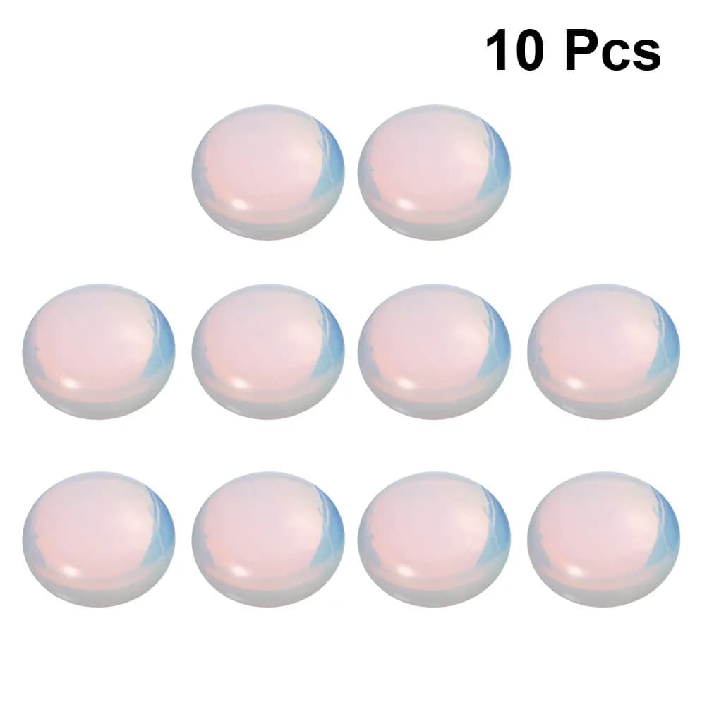10Pcs Opal Stone Pendants for Jewelry Making DIY Craft Flat Bottom Natural Gemstone Charms Necklace Bracelet Earring Accessories