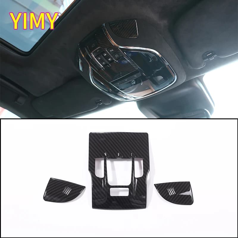 Adesivi per copertura lampada luce di lettura anteriore per auto in plastica ABS in fibra di carbonio adatti per Maserati LEVANTE Quattroporte 2013-2025