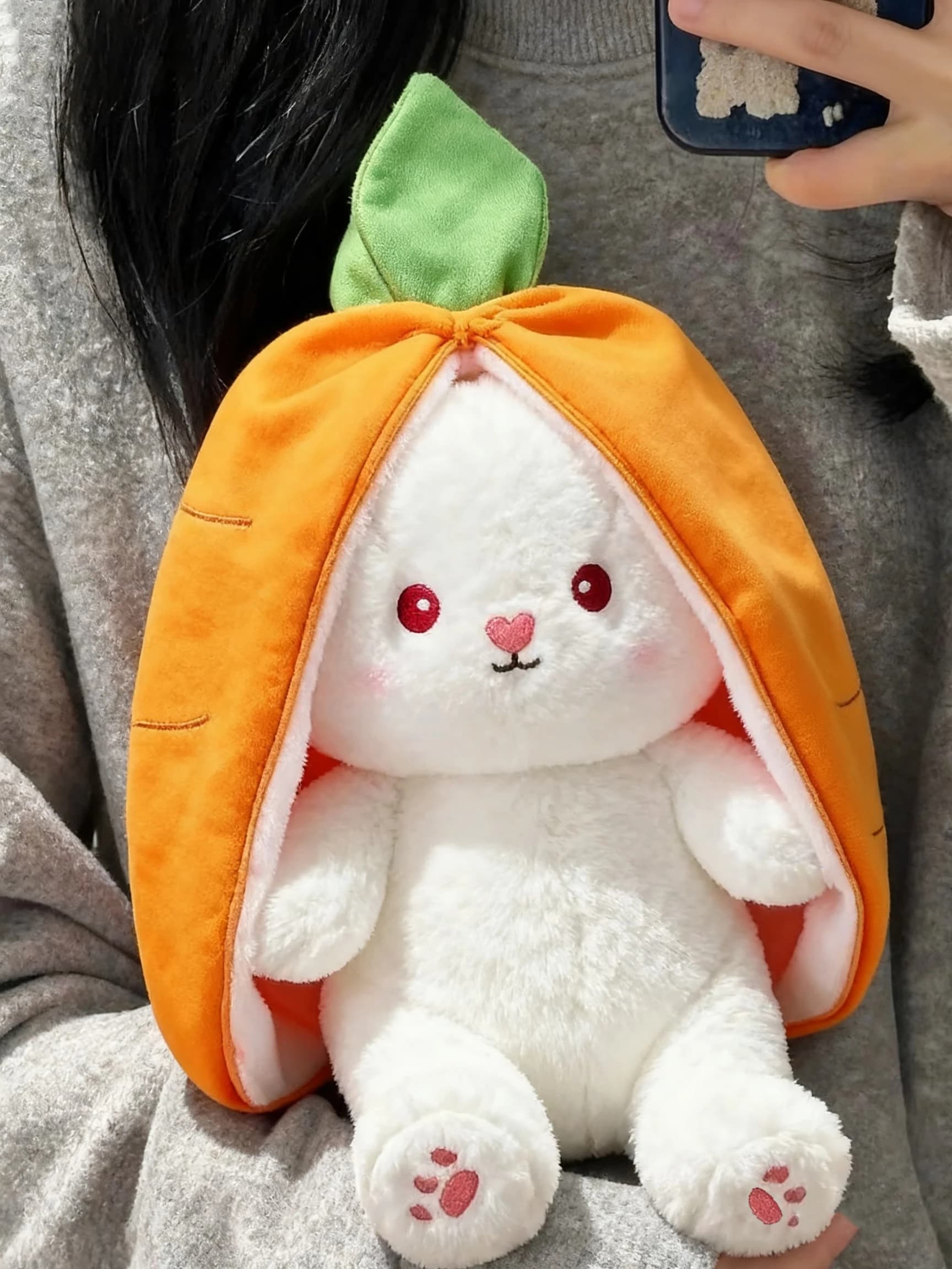 Jelly Cat 30 cm Orecchie floreali di fragole Bonnie Coniglio Pasqua Coniglio timido Placare Bambole Gatti e cani Giocattoli Animali domestici Regali di Natale