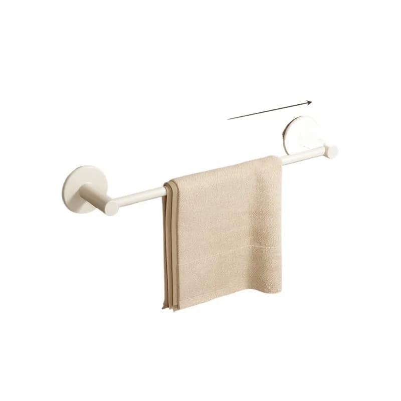Porta asciugamani color crema, WC a barra singola, appendiabiti da parete senza perforazione, appendiabiti per WC da bagno