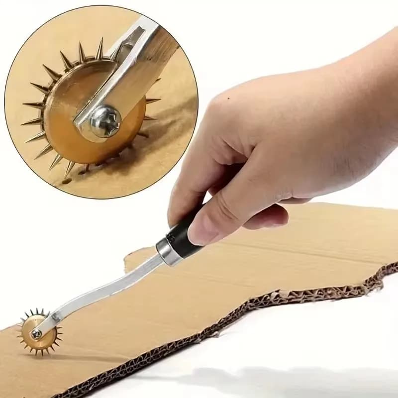 Ruota di marcatura in carta per denti di cuciture, per la marcatura e l'indicazione della distanza tra i punti in lavorazione del cuoio e cucito