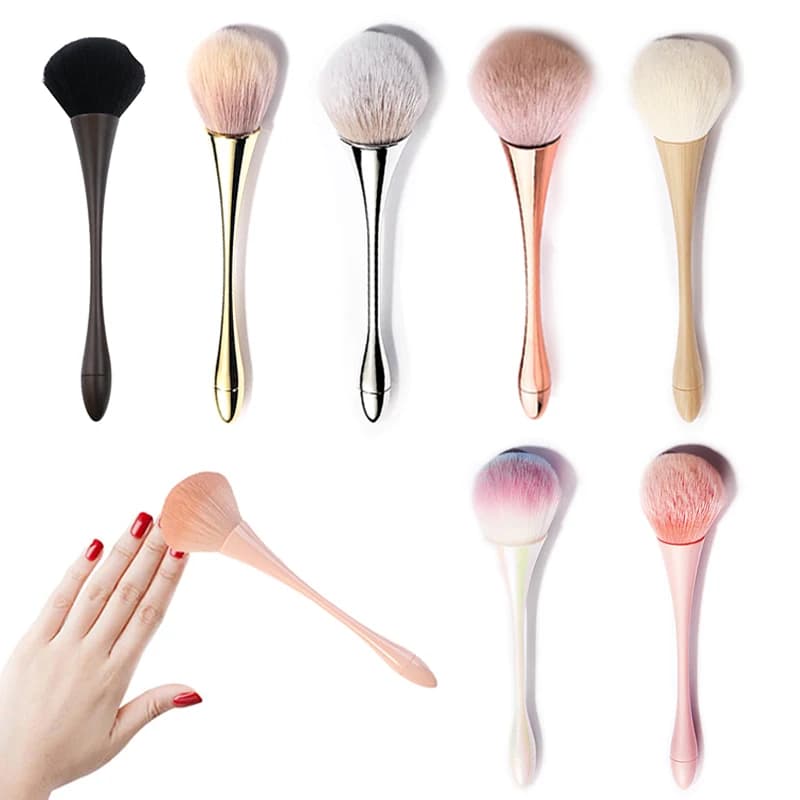 Pulito polvere per unghie Pennello per nail art Testa grande Polline Pennello per fard Salone di trucco Bellezza Accessori per nail art Strumenti