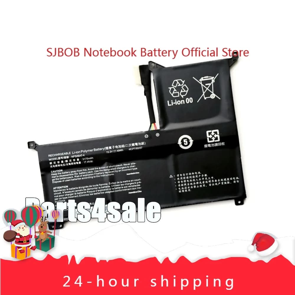 Batteria NP50BAT-4 per CLEVO NP50DB Machenike F117-7 CHENKER XMG Focus 16 batteria del computer portatile