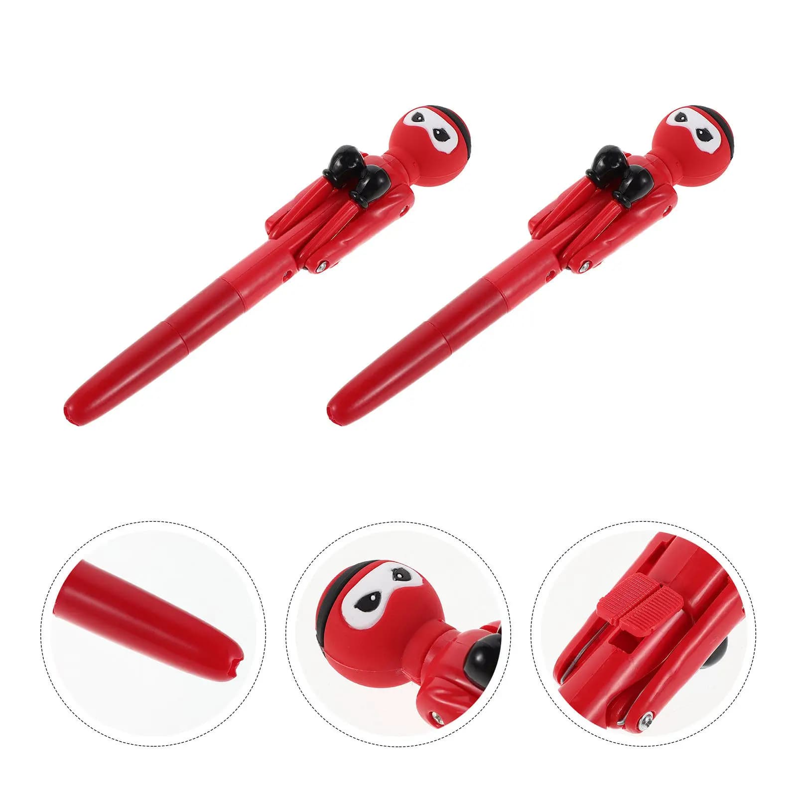 2 Pens Theme Boxing Ninja with Design in Pugno, Penne a Sfera per Scuola, Ufficio, Feste, Riempitivi per Sacchetti Regalo, Gifts for Bags Goodie Bag, Christmas Socks