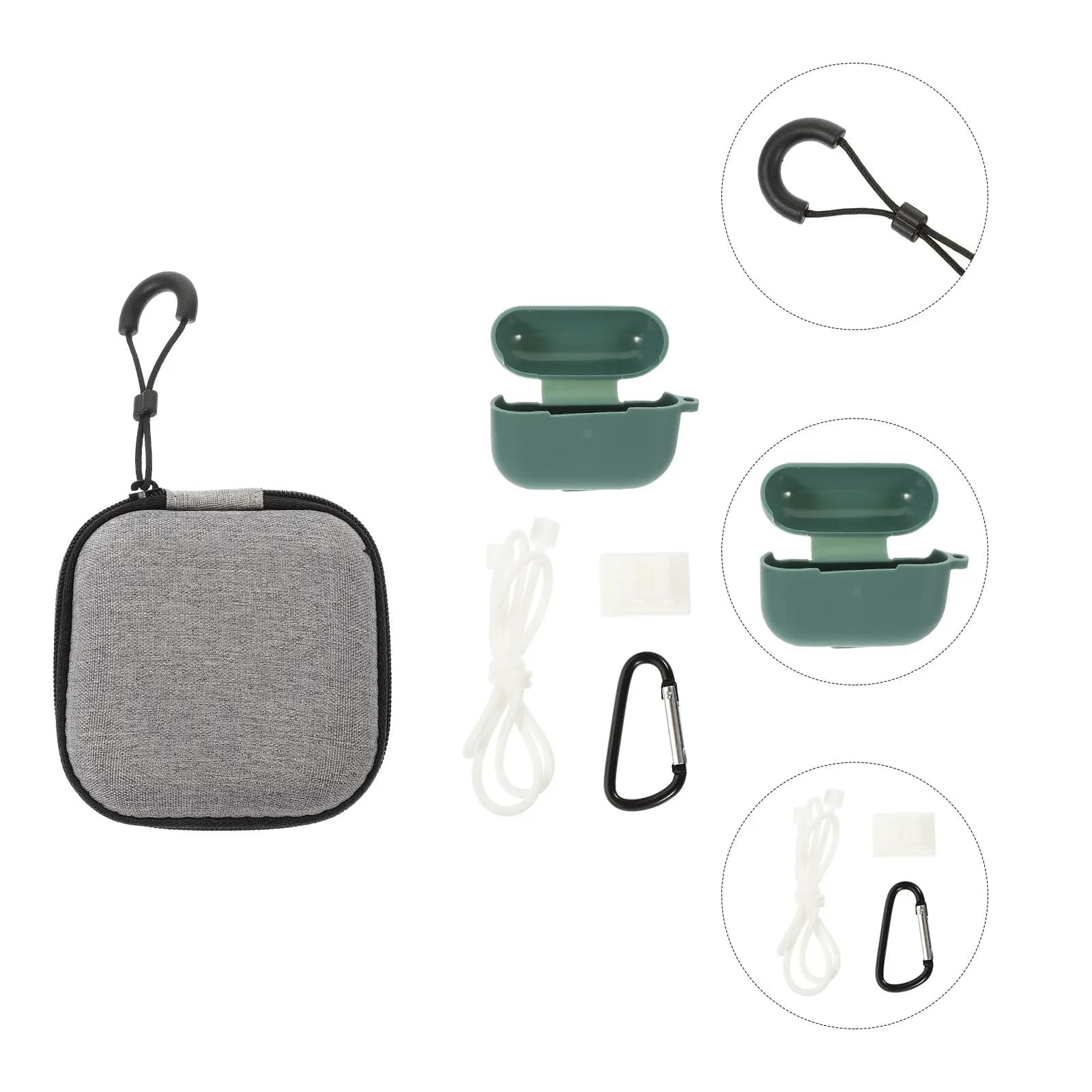 1Set Protective Cover Wireless Earphone Case Scratch Resistant Shockproof Dustproof Portable Silicone Earbuds Protector