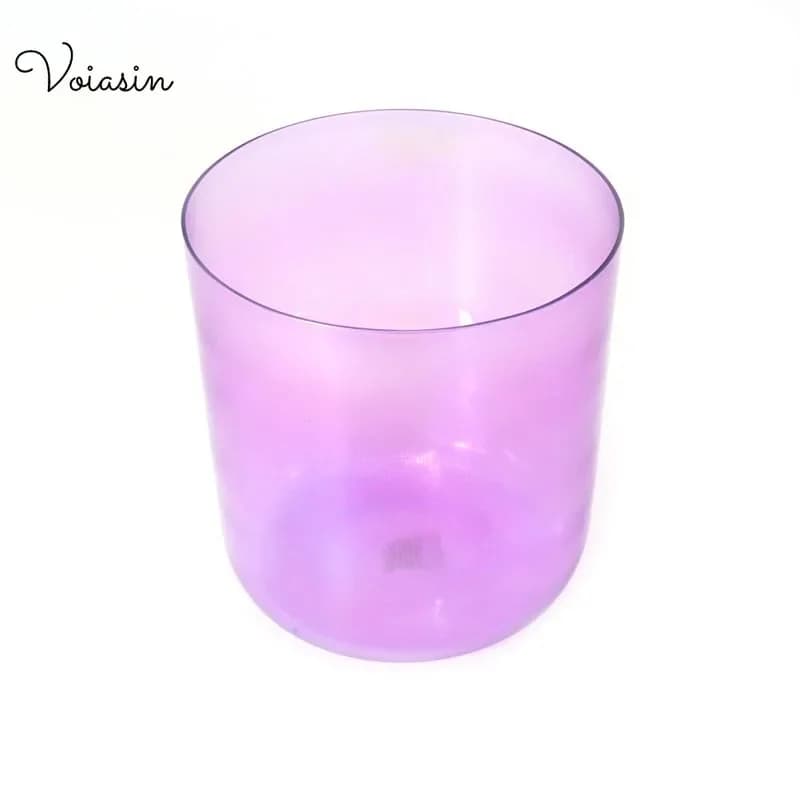6/7/8Inch, Clear Frosted Quartz Crystal Singing Bowl, Rose Pink, Voiasin Top High-end Series Musical Bowls With Gift Set