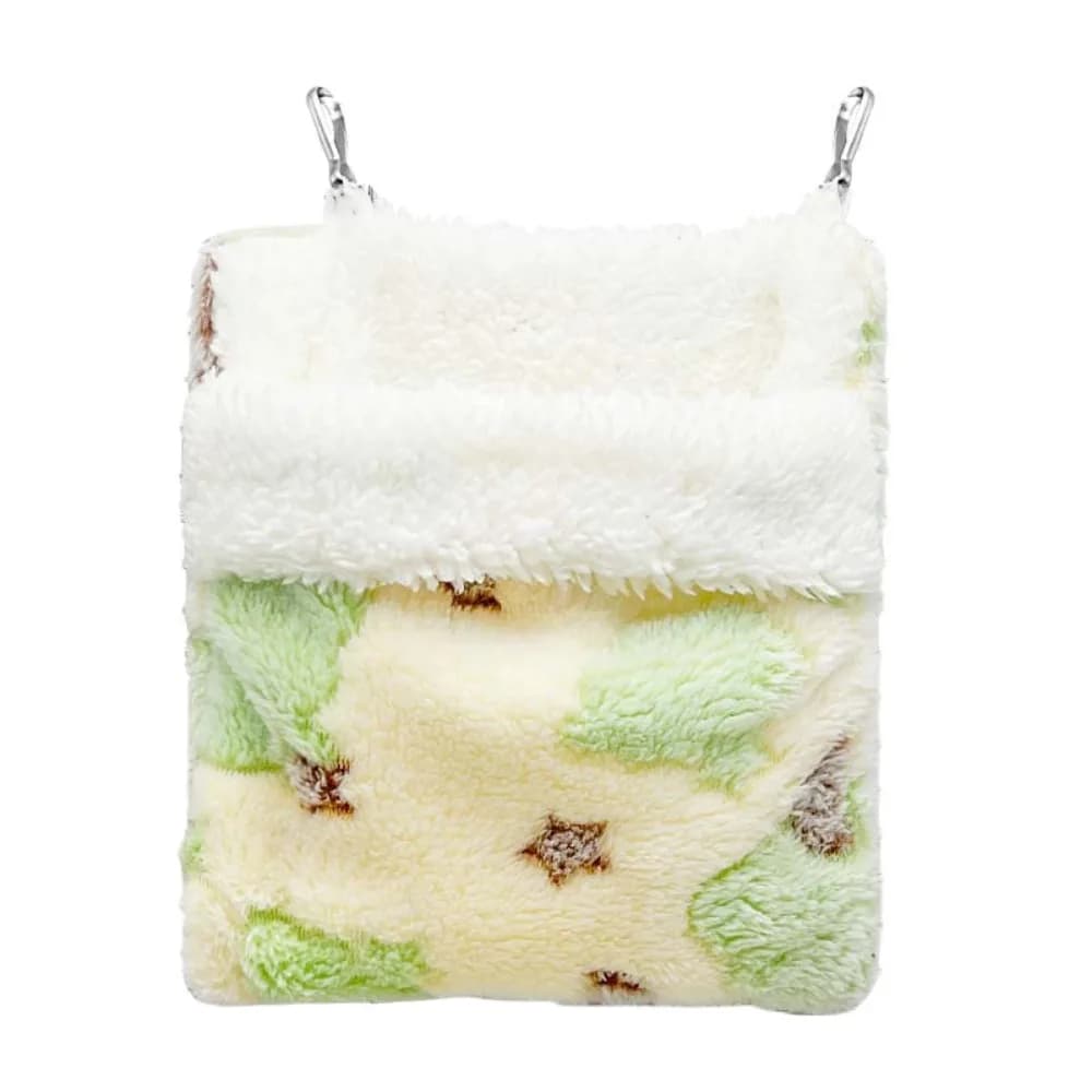 Star Pattern Sugar Gliders Sleeping Pouch Warm Comfortable Hamster Plush Hammock Soft Pet Swing Bag Guinea Pig Plush Nest