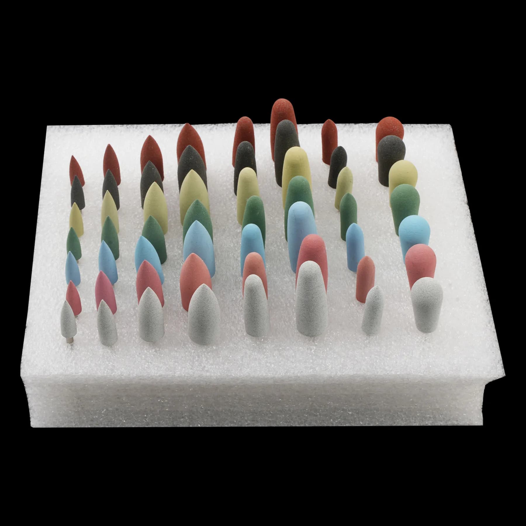 Set of 56 Parts of Silicone Polishers, Diamond Mills for 2,35mm Polishing, Tooth Whitening, Dental Polishing Drill, Nail Drill