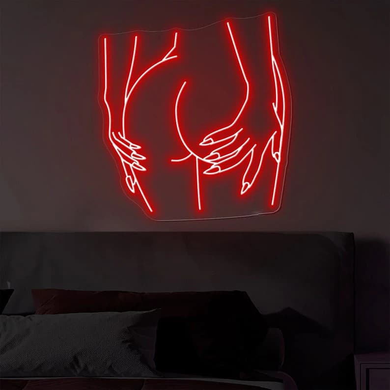 53x50 cm Sexy Lady Donna Corpo Insegne al neon Rosa HA CONDOTTO LA Luce Ragazzo Ragazza culo Camera da letto Party Bar Night Club Camera Letto personalizzato Decorazione della parete