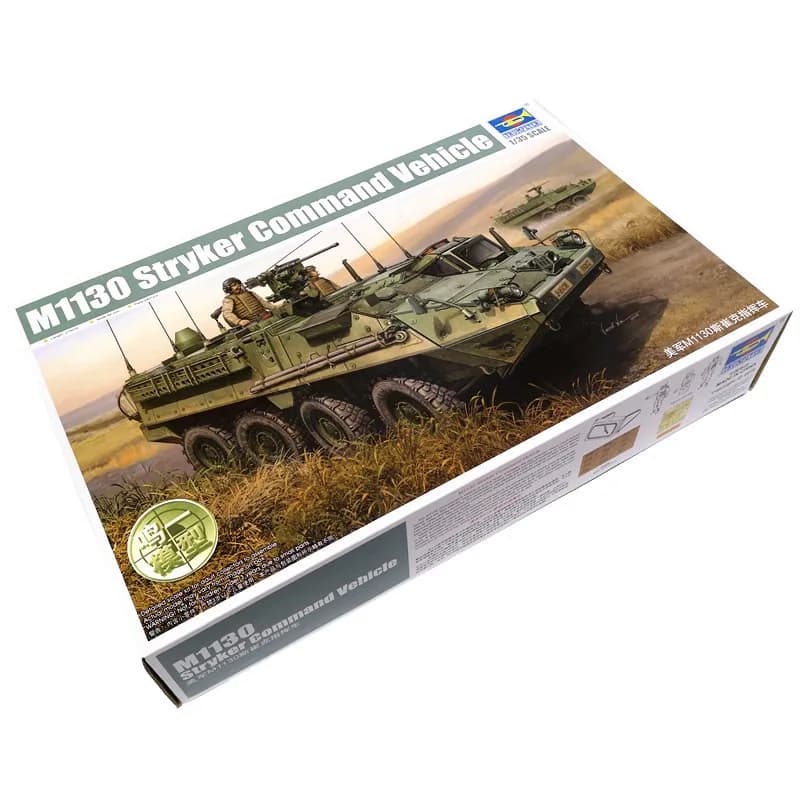 Trumpeter Tank Scale Model Kit 00397 US M1130 Stryker Veicolo di comando a otto ruote 1/35