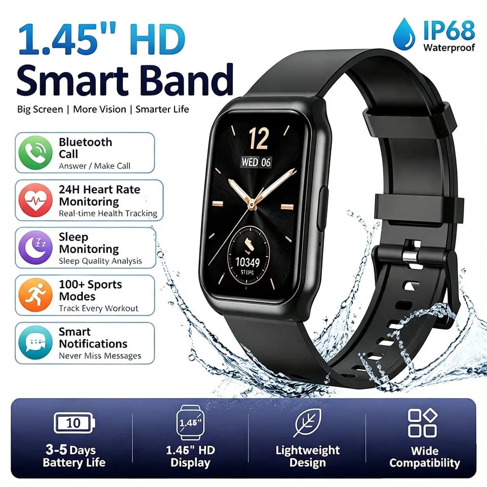 2027 New Smart Watch Bluetooth Calling Heart Rate&Sleep Monitoring Flashlight Voice Assistant Men Women Sports Smartwatch HT30
