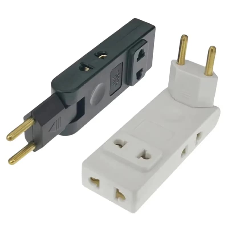 Adattatore Multipresa 4 in 1 con Spina EU, Rotazione a 180 Gradi, Prolunga e Convertitore di Corrente per Presa a Muro