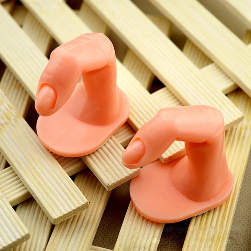 Manicure Practice Fingers Nail Art Training Hand False Fingers for Acrylic Nail Practice Manicures Training Tool