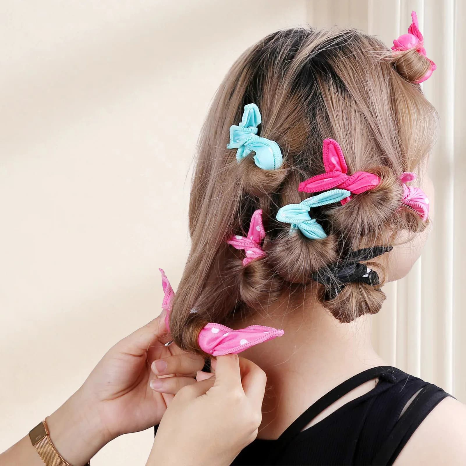 D3.8cm Rollers for curling hair without heat Make yourself sponge Bigodino for men and women Pigro Sleep Hairroll Hairdresser Iron Hairdresser