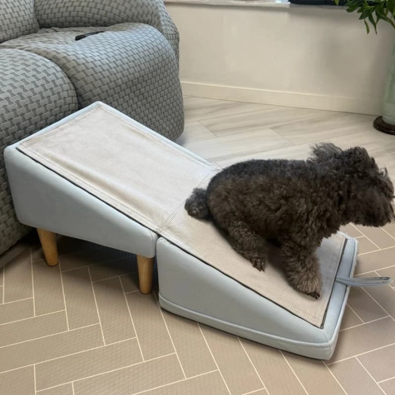 Scaletta per Animali Domestici Pieghevole per Sedie, Rampa per Cani di Piccola Taglia, Scaletta Antiscivolo per Cani Anziani per Letto, Sgabello per Cani con Tappeto per Divano