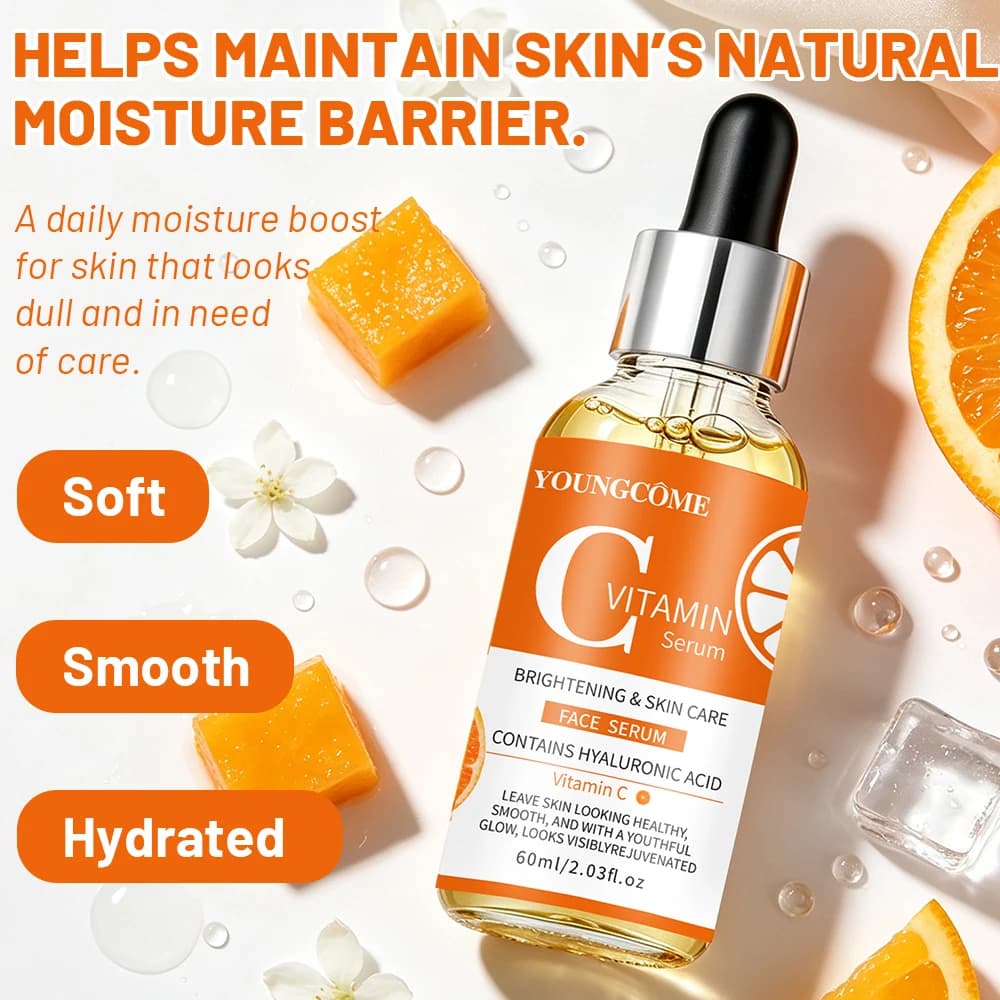 Face Serum | YOUNGCOME Vitamin C Serum With Hyaluronic Acid, Hydrating Lightweight Daily Facial Serum, Fast-absorbing Refreshing
