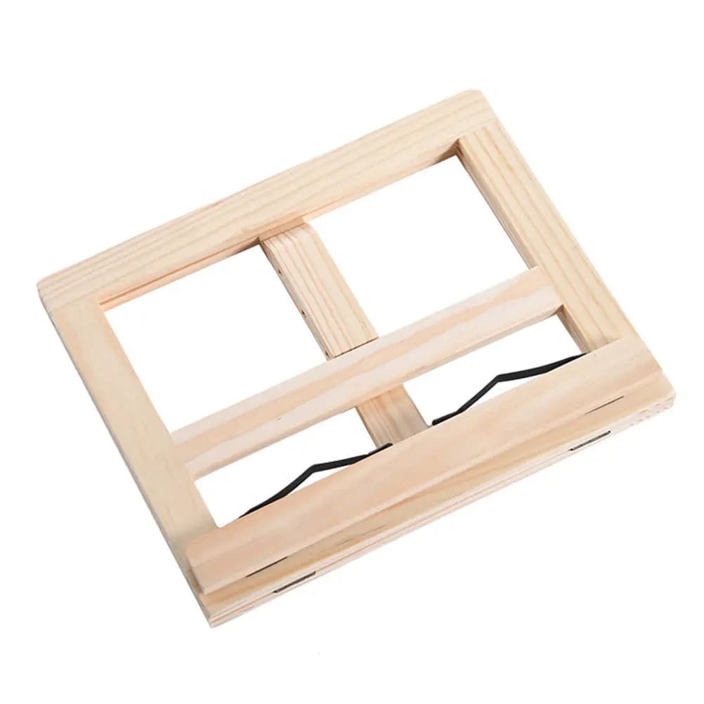 Supporto per Lettura in Legno, Porta Libri Regolabile da Scrivania per Casa, Scuola, Dormitorio, Tablet, Riviste, Laptop