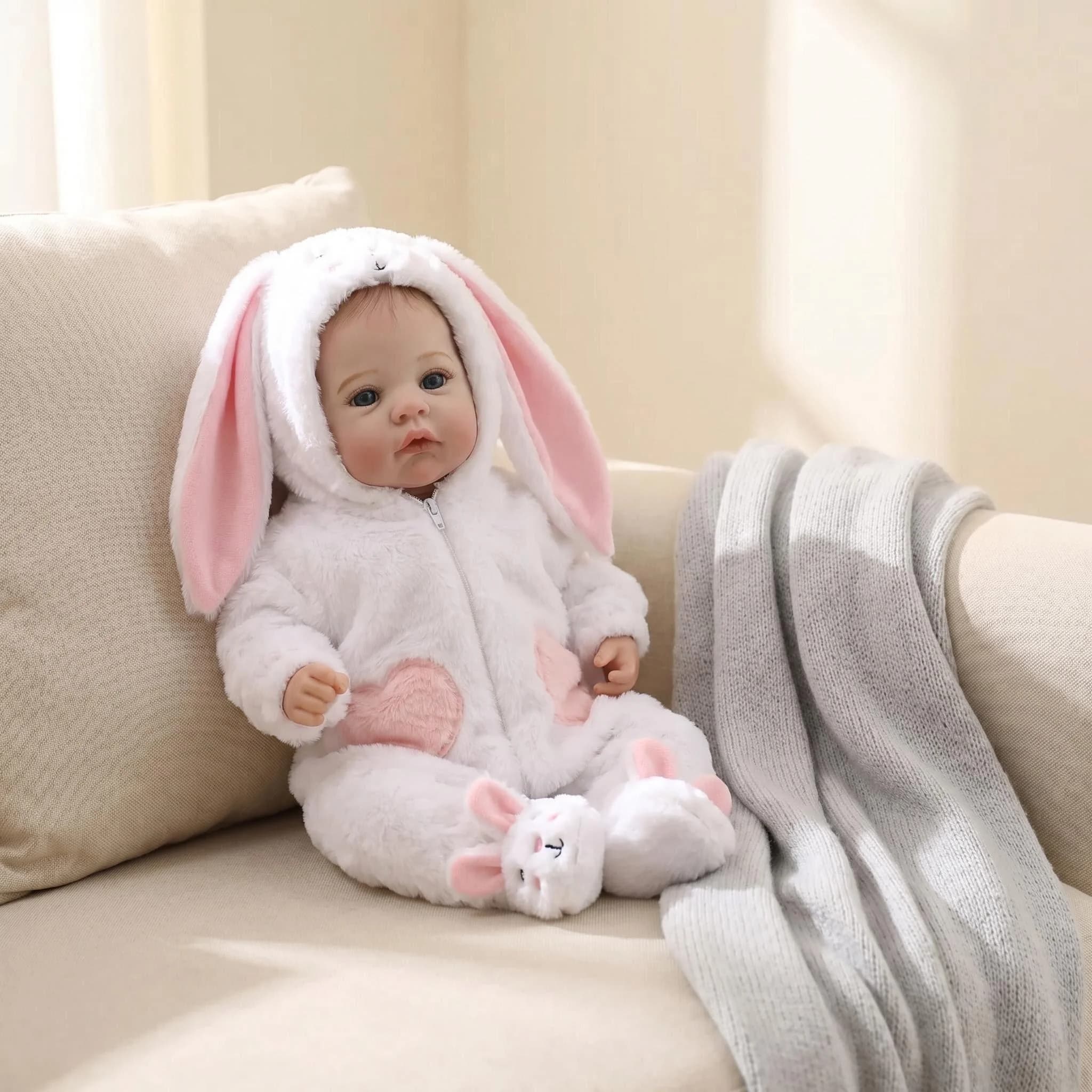 Bambola Neonato NPK da 18 Pollici Realistica e Coccolosa con Pelle 3D, Pittura a Strati Multipli, Vene Visibili, Due Versioni di Corpo, Meadow
