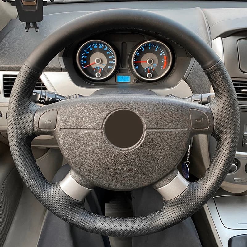 For Chevrolet Aveo LOVA Buick Excelle Daewoo Gentra 2013 2015 Lacetti 2006 - 2012 Car steering wheel Hand sewn leather cover