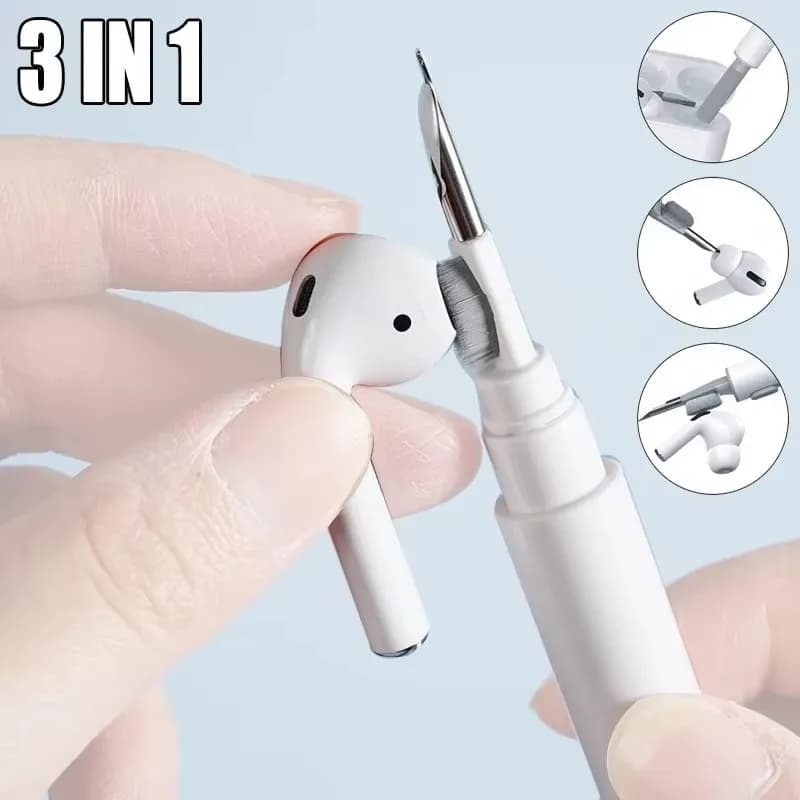Spazzola per pulizia e spolverare auricolare Bluetooth Dispositivo per la pulizia della spazzola per auricolari adatto per la pulizia universale di Apple Huawei