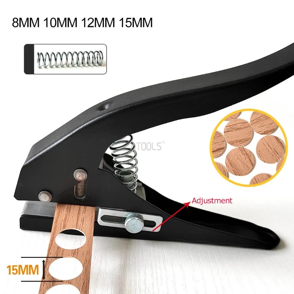 Pinza Foratrice Manual for Bordi 8/10/12/15mm, Tool for Paper Drilling, Plastic Sheets, PVC, ABS, Pinza for Nail Drilling and Mask