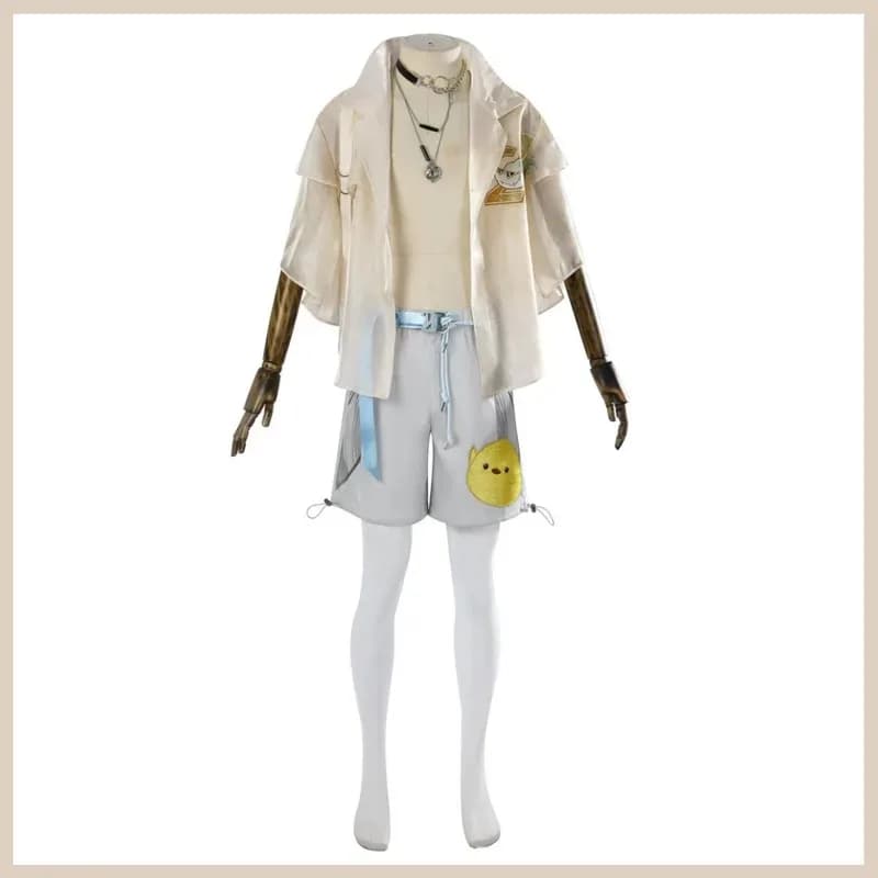 Gioco Naraka: Bladepoint Kylin Zhang Costume Cosplay Summer Beach Costume da bagno Camicia Pantaloncini Set completo Parrucca Uomo Festa di carnevale Suitx;2'a