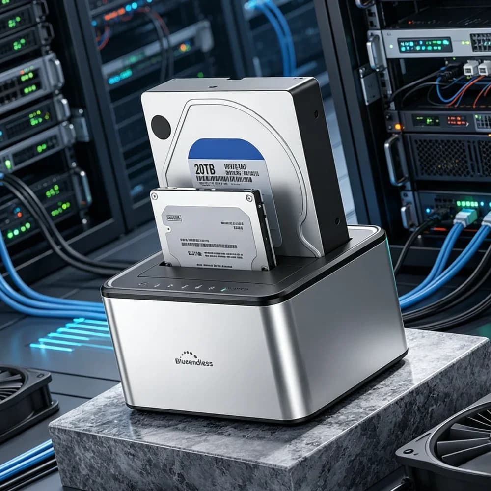 Docking Station Clone Dual Bay Offline per HDD/SSD da 2.5 e 3.5 Pollici, Duplicatore SATA USB 3.0