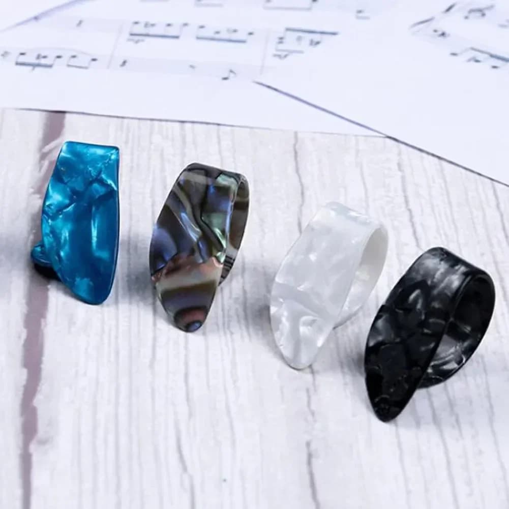4 pezzi plettro per pollice in celluloide set per plettri per chitarra per unghie plettro per chitarra basso plettro durevole per chitarra elettrica acustica basso